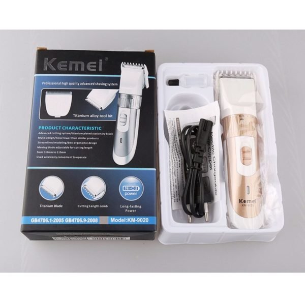 KEMEI KM-9020 Professional Electric Rechargeable Cordless Hair Clipper