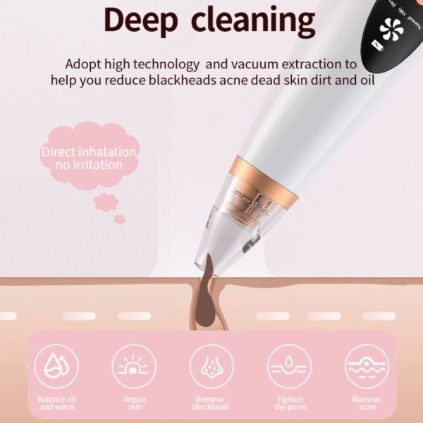 6-In-1 Blackhead Remover Cleaner Vacuum Tool (Rechargeable)