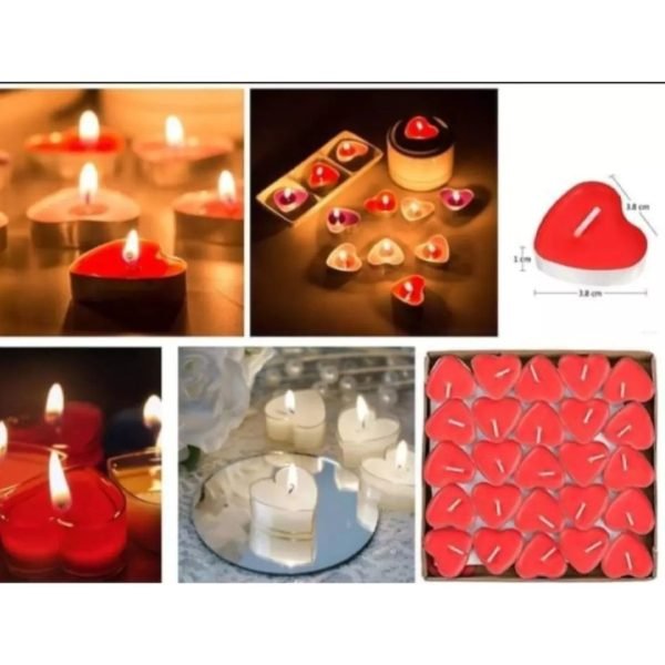 Heart Shaped Love Candle -10 PCS For Home Decoration