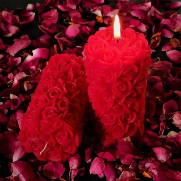 Rose candle - 1 piece