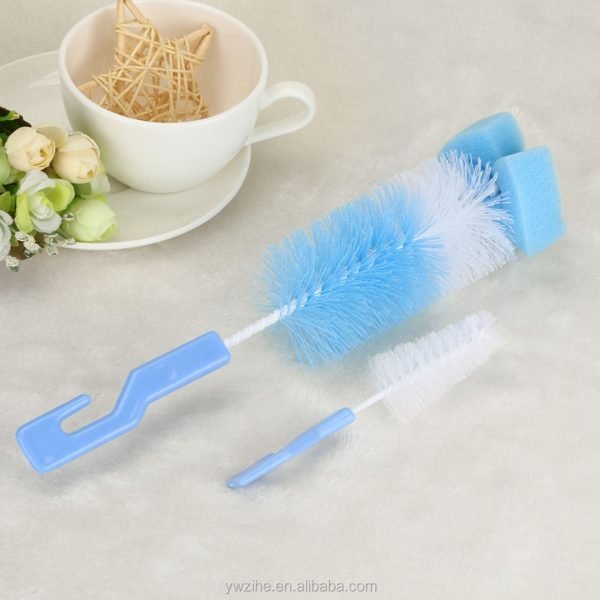 2 In 1 Bottle and Nipple Cleaning Brush with Sponge Head